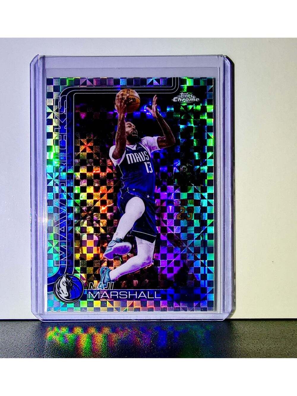 Naji Marshall 2025-26 NBA Topps Chrome Update X-Fractor #120 Card Mavericks
